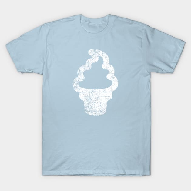 Cute Soft Serve Ice Cream - Distressed T-Shirt by PsychicCat